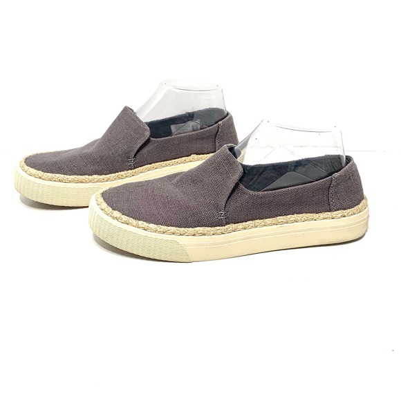 Tom’s Gray Sunset Canvas Slip On Shoes Size 7.5 - Picture 3 of 9